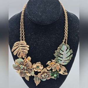 NEW White House Black Market jeweled tropical flower